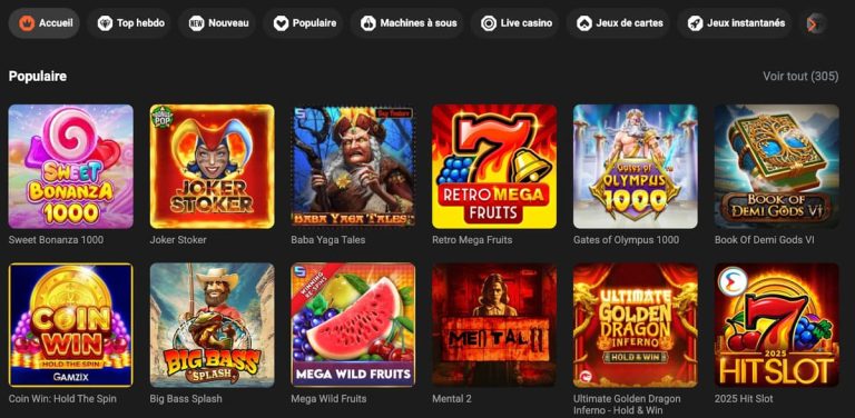 GGbet Casino page accueil